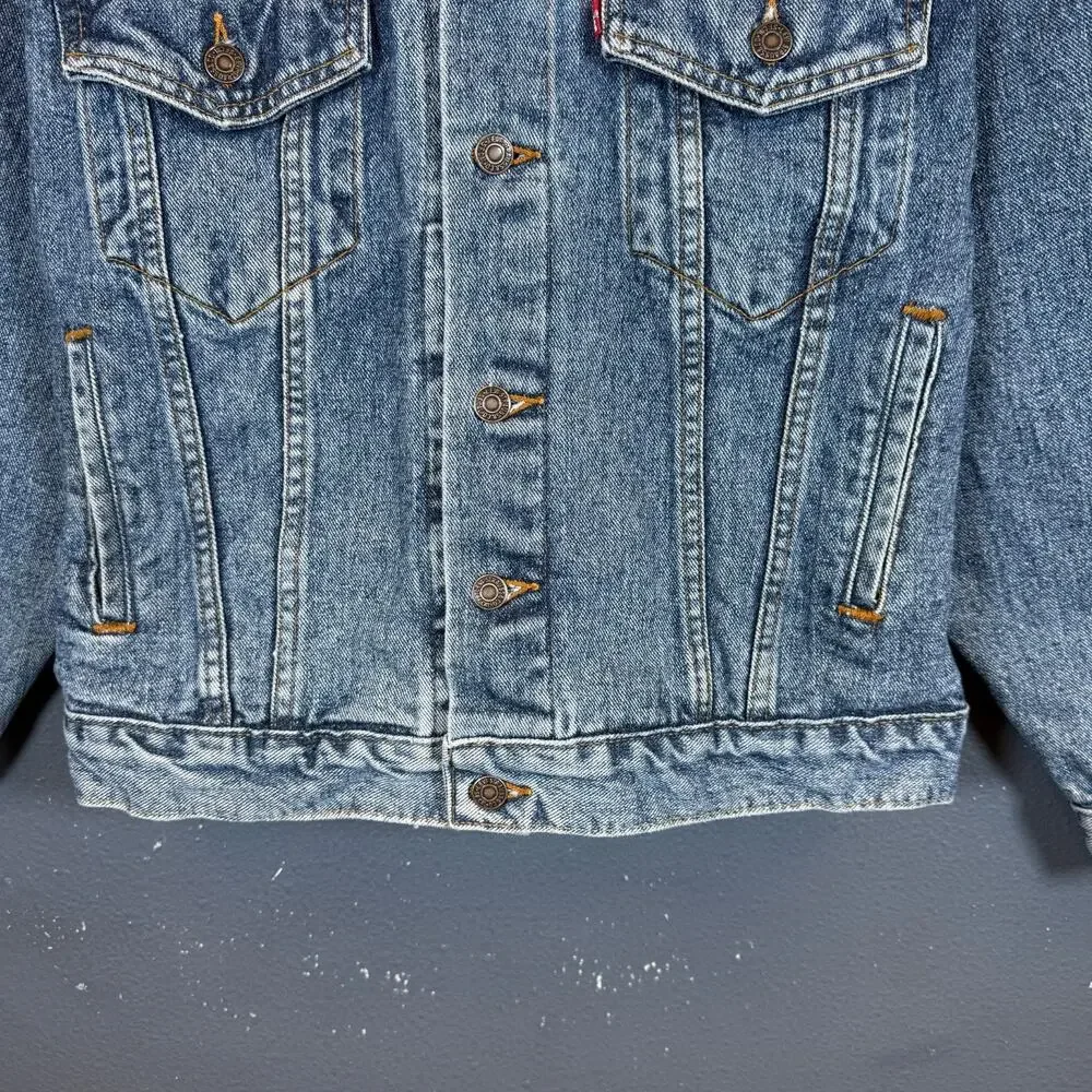 Levi’s M men’s blue denim vintage jacket bomber 90’s